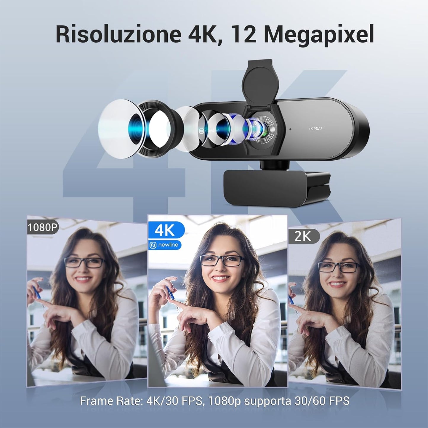 NewEye 62 4K Webcam for PC