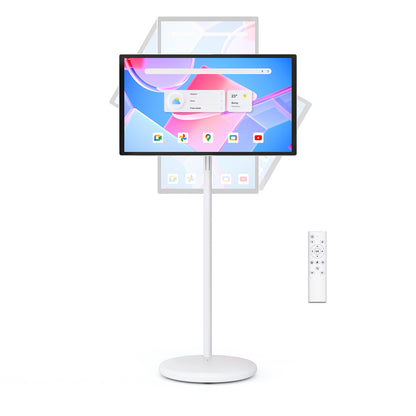 N newline FlexGo 32 Rolling TV, 32 Inch Portable TV, Google EDLA-Certified